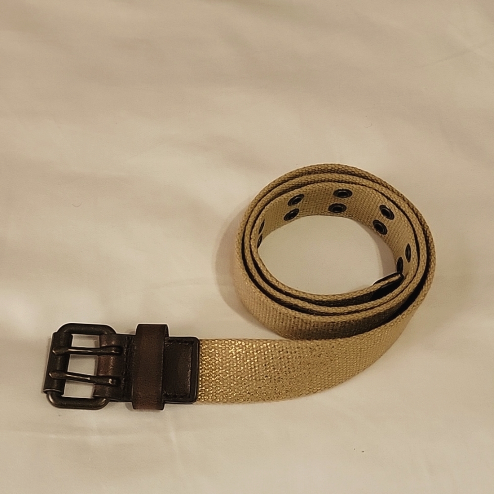 Vintage J. Crew Metallic Militaty Inspired Belt NWOT